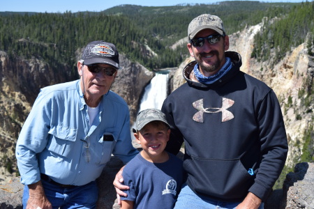 3 Generations @ upper Yellowstone River Falls