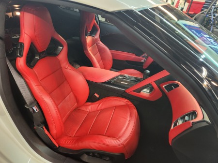 New red interior on Corvette