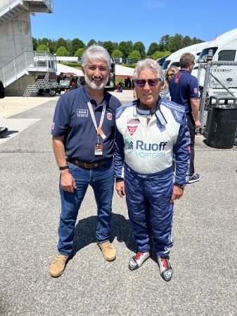 Standing with Mario Andretti