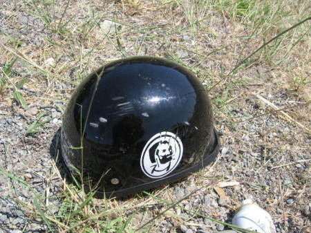 Lost helmet in accident  :)