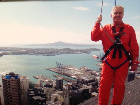 Tom atop Sky Tower, Auckland NZ (2014)