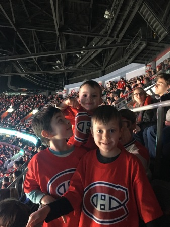 Habs game at Bell Centre with nephews 2019