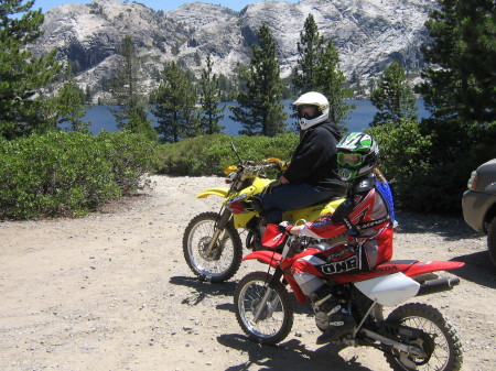 Dirt bike riding in the Sierra's with my niece