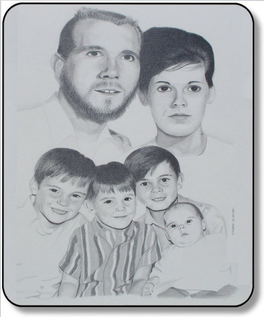 Ford family in pencil