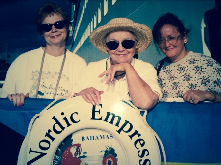 On cruise with Mom and Patty August 1996