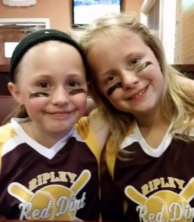 My twins @ 6 yrs old- Softball Ripley Warriors