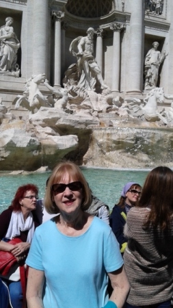 Ginny at the Trevi Fountain in Rome, Italy 
