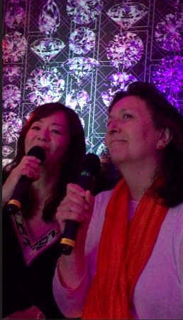 With Emiko at a karaoke in Tokyo July 2019