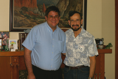Son Jonathan (left) and "Mike" Cochran '69 (right)