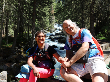 with wife, Diana, Montana, 2021