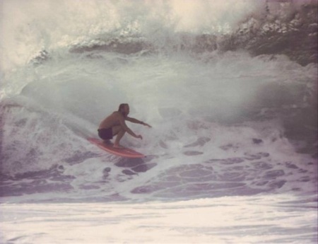 Surfing Pipeline in the 70's.