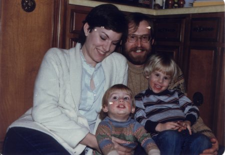 With my wife and two of our sons 1981