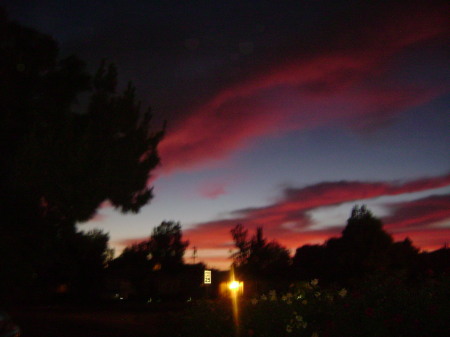 Red Sunset in Bakersfield CA