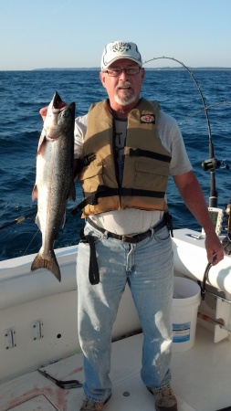 On lake Michigan, trout