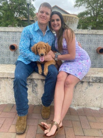 My son and his wife with their dog Brody 