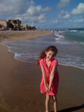 My little princess at Waikiki Beach in January