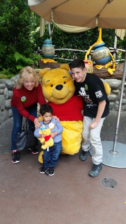 Betty with grandchildren at Disneyland