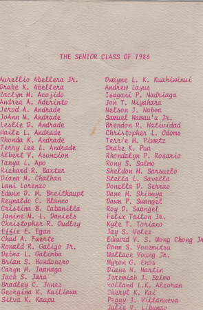 Classmates Names