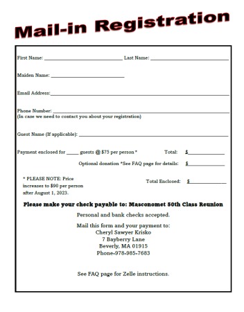 Mail-In Registration Form