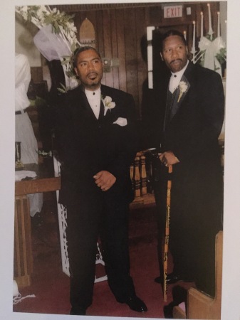 Dean Jones and Anthony Hill at dean's Wedding 1999