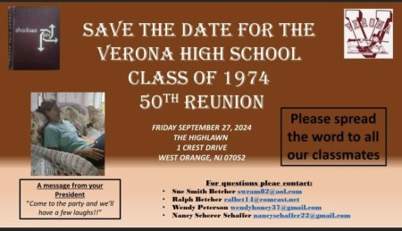Verona High School Class of 1974, 50th Reunion