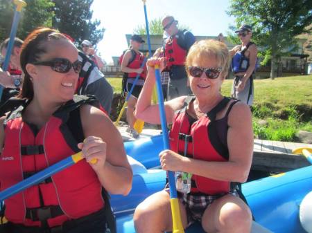 Rafting the Deschutes River with niece