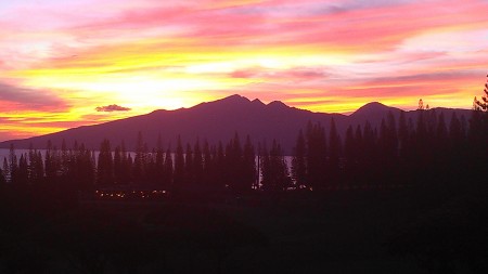 Sunset over Moloka'i