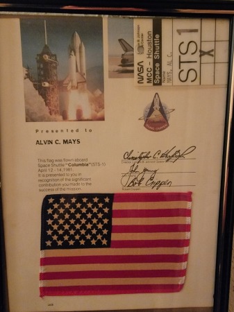 Flag flown on STS 1