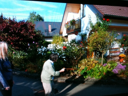 Oma showing me her garden