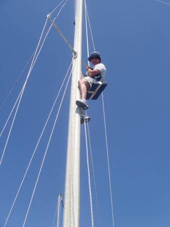 Up the mast..