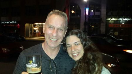 Enjoying a pint with my daughter - 2014