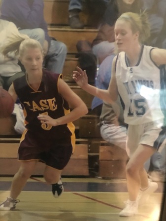 Daughter Haley playing varsity basketball vs 