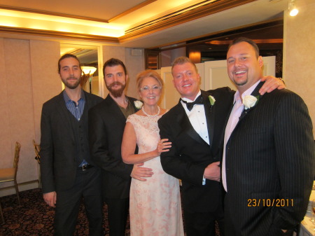 Me with 4 sons: Todd, Sean, Brett &Grant