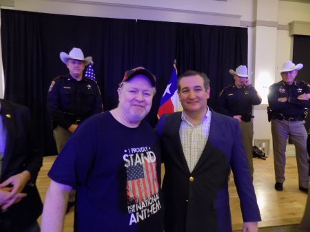 Sen.Cruz and I at rally in Allen,Tx. TED WON !