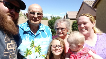Grandson & Wife with our greatgrand daughters