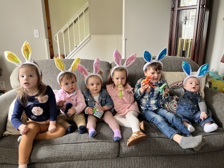 6 of my 13 grand-bunnies!❤️🐰❤️🐰