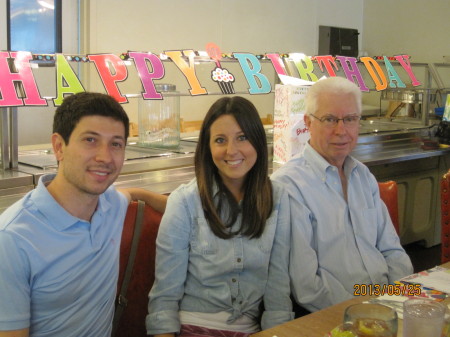 Kevin, Liz, and Gary at Dad's 90th