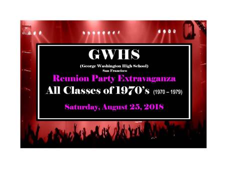 GWHS ALL Classes of 1970s Reunion Party