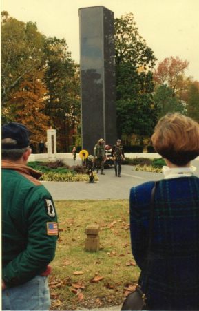 Laying a Wreath at Vietnam War Monument