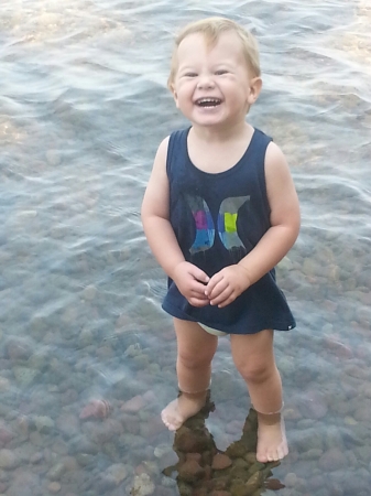 My grandson Jaxson in Glacier Park