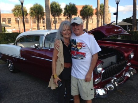 My beautiful wife and I at a car show