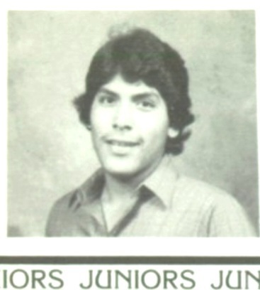 Junior 1983. That hairdo lol