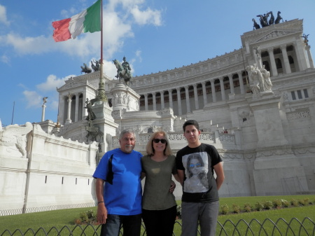 Rome Italy with wife and youngest son.