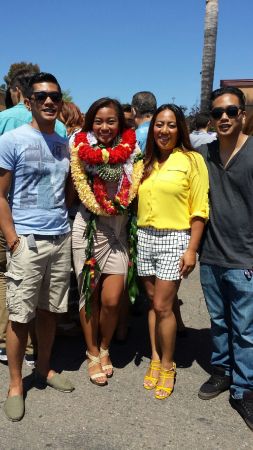 Malia's middle school graduation with siblings