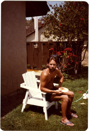 Lunch in backyard.