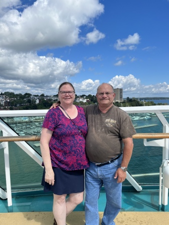 Pam and I on our 35’th Anniversary Cruise