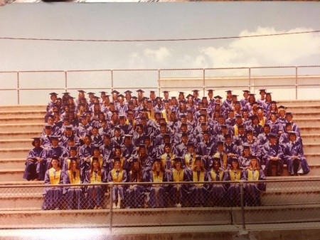 CRHS Class of 1977 in cap and gown