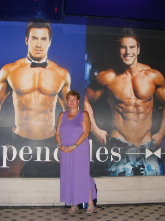 That's me with the Chippendales in Las Vegas..