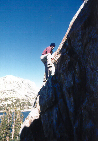 Climbing near Bishop Pass, California