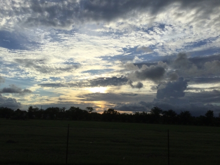 Sunset over Richmond, Texas